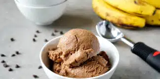 Glace à la banane et au chocolat