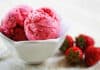 Glace yaourt fraise