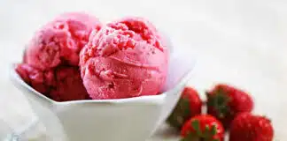 Glace yaourt fraise