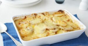 Gratin de pommes de terre aux crevettes