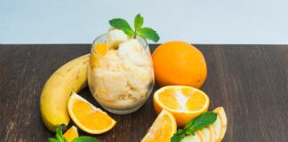 Sorbet à la banane et orange