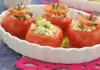 Tomates farcies aux petits pois courgettes et riz