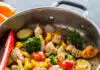 Poêlé de légumes au blanc de poulet