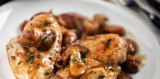 Sauté de poulet et champignons au vinaigre balsamique