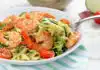 Spaghettis de courgettes et crevettes