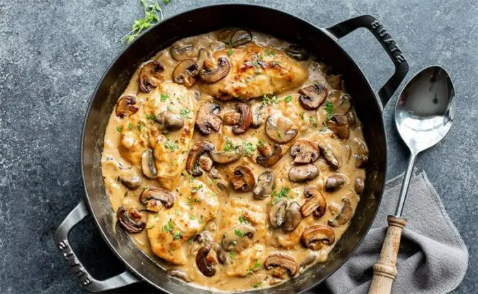 Blanquette poulet champignons