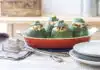Courgettes rondes farcies au thon et fromage
