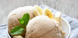 Glace à la banane sans point
