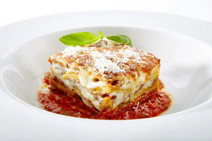 Lasagnes à la mozzarella et viande hachée