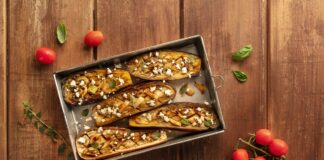 Aubergines et feta au four