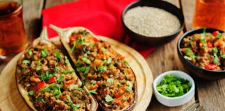 Aubergines farcies à la viande hachée