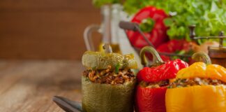 Poivrons farcis au riz et thon