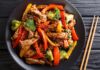 Wok express de légumes et de boeuf