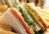 Club sandwich au poulet et fromage