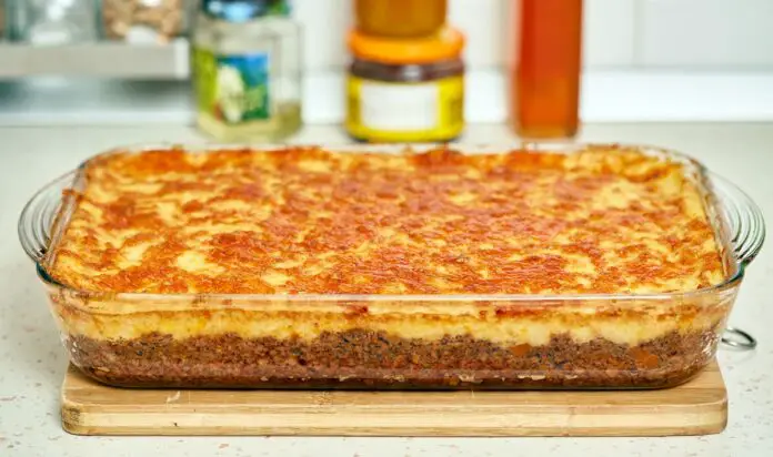 Hachis parmentier à la viande hachée et champignons