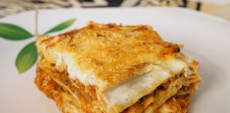 Lasagnes au chou-fleur et viande hachée