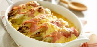 Gratin d'endives au jambon