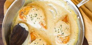 Poulet à la crème de moutarde