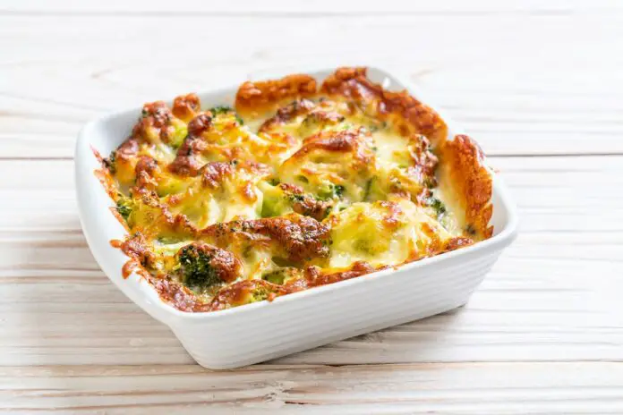 Gratin de brocoli et poulet