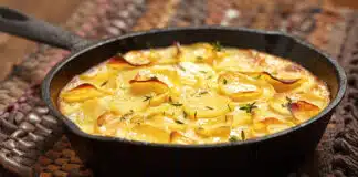 Gratin de pommes de terre et saumon fumé