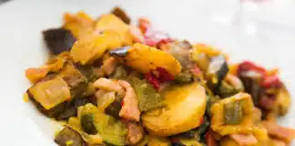 Poêlée de légumes d'été et jambon