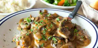 Poulet à la sauce aux champignons