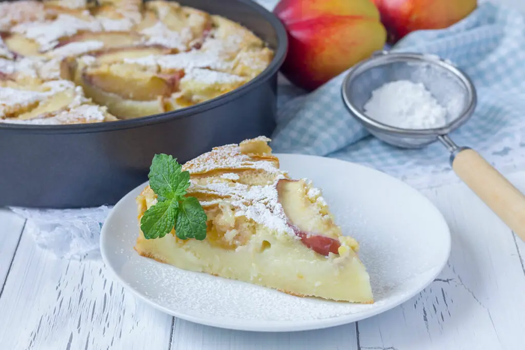 Clafoutis à la pêche et au yaourt 0%