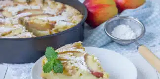 Clafoutis à la pêche et au yaourt 0%