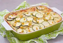 Gratin de courgettes au jambon et à la béchamel