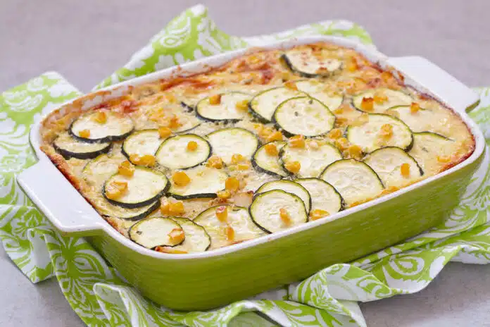 Gratin de courgettes au jambon et à la béchamel