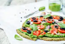Pizza de courgettes au pesto