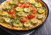 Tarte appétissante à la courgettes et aux crevettes