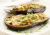 aubergines farcies au poulet et fromage