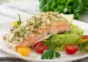 Filets de saumon aux amandes et citron cuits au four