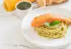 Pâtes au saumon et pesto