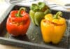 Poivrons farcis au riz et aux légumes