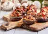 Champignons farcis à la viande hachée au four