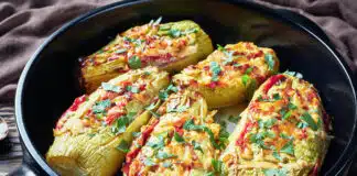 Courgettes grillées farcies