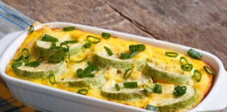 Gratin de courgettes, de chèvre et de chou-fleur