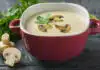 Velouté d'oignons et champignons rôtis