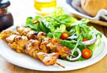 Brochettes de poulet grillé à la façon Grecque