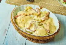 Tartiflette de navets et poireaux