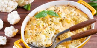 Gratin de chou-fleur au gorgonzola et parmesan