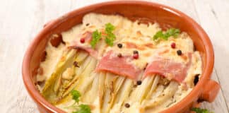 Gratin d'endives au jambon