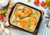 Poulet au champignon et à la crème de moutarde
