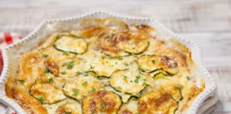 Gratin de courgette et jambon