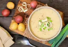 crème de poireaux et pommes de terre