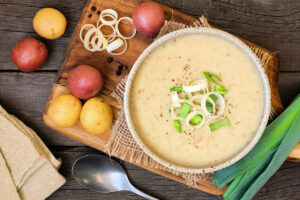 crème de poireaux et pommes de terre