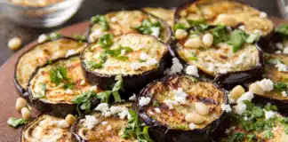 Aubergines et feta rôties au four
