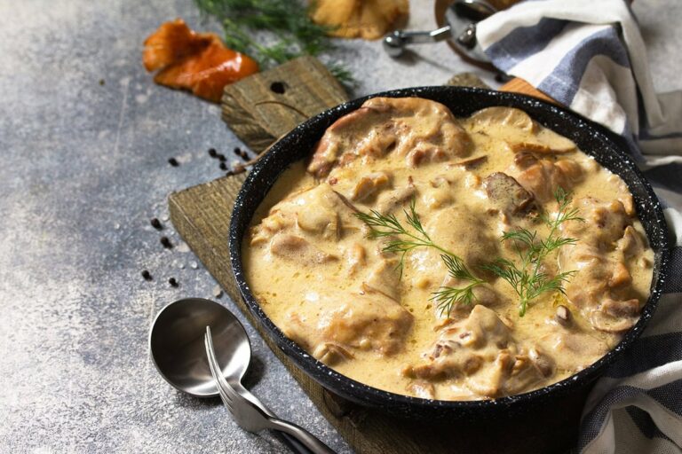 Poulet à la crème de moutarde